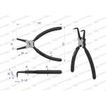 Szczypce segera 180mm/W wygięte wmp108